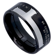 Black Iron Cross Ring