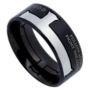 Black Iron Cross Ring