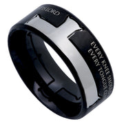 Black Iron Cross Ring