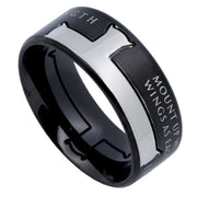 Black Iron Cross Ring