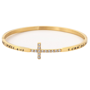 Cross Bangle Bracelet