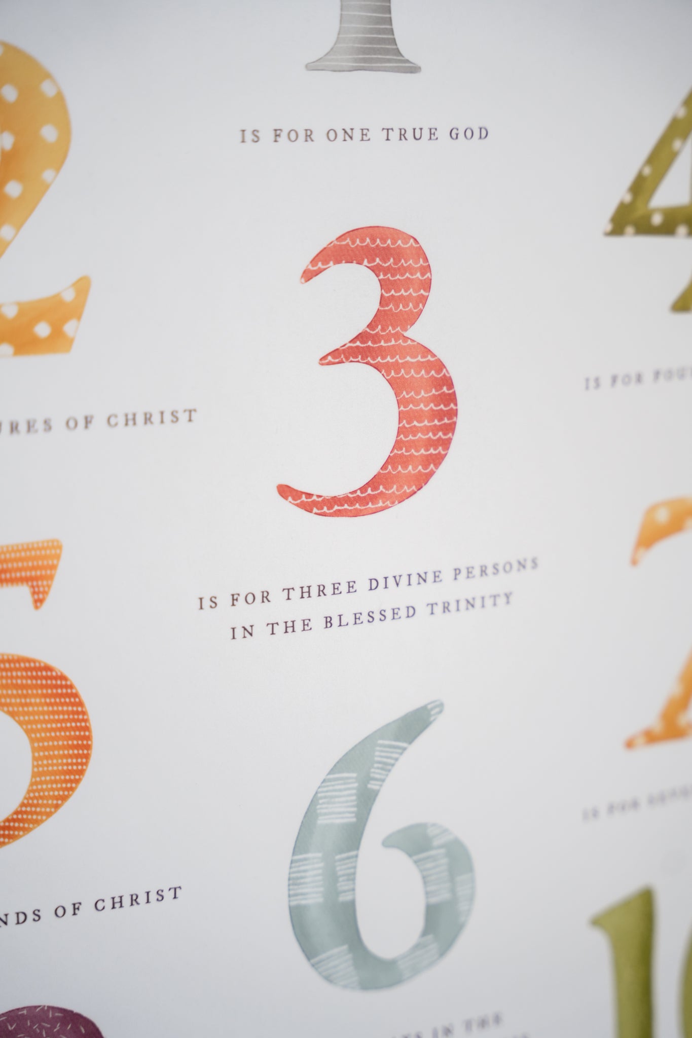Catholic 123 Poster for Kids (11x17)