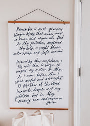 Memorare Prayer Catholic Poster (24x36)