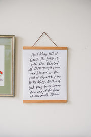 Hail Mary Hand Lettered Poster (11x14in)