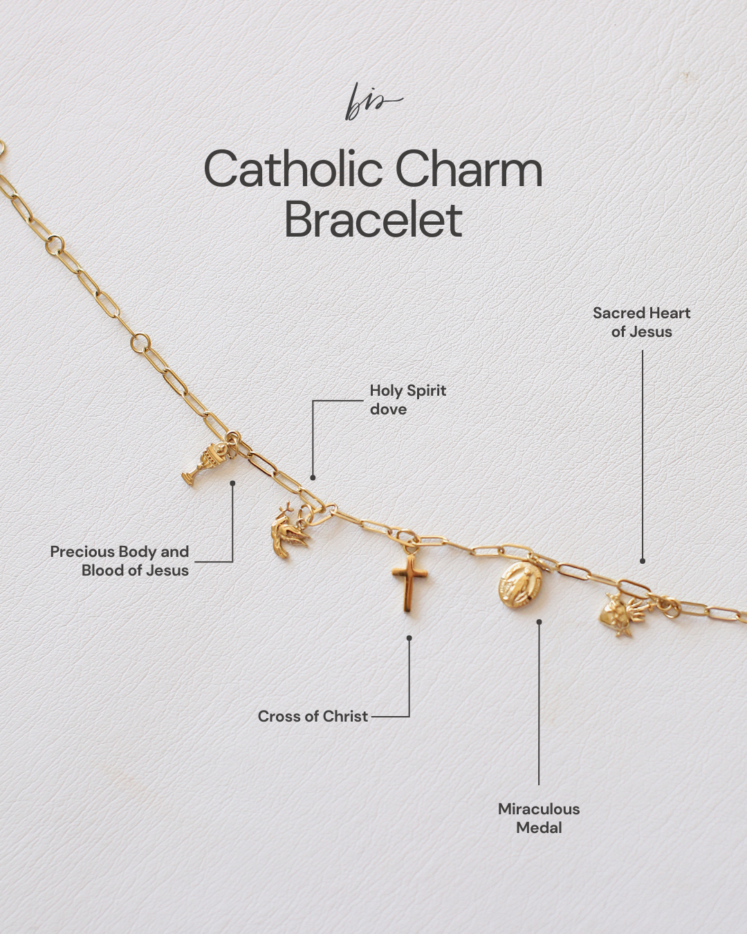 Catholic Gold Charm Bracelet | A Wearable Reminder of Faith