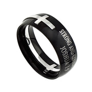 Black Square Double Cross Ring