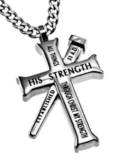 Established Silver Cross Necklace