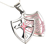 2 Piece Shield Cross Necklace