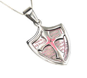 2 Piece Shield Cross Necklace