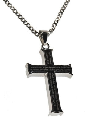 Black Iron Cross Necklace