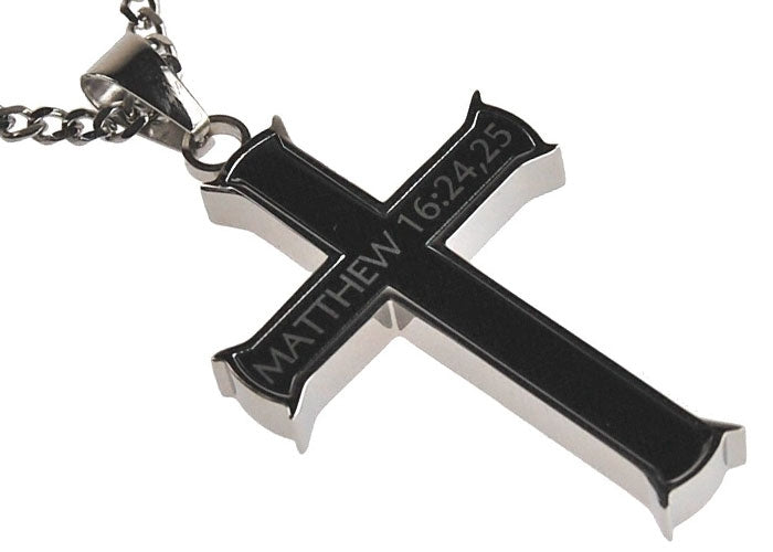Black Iron Cross Necklace