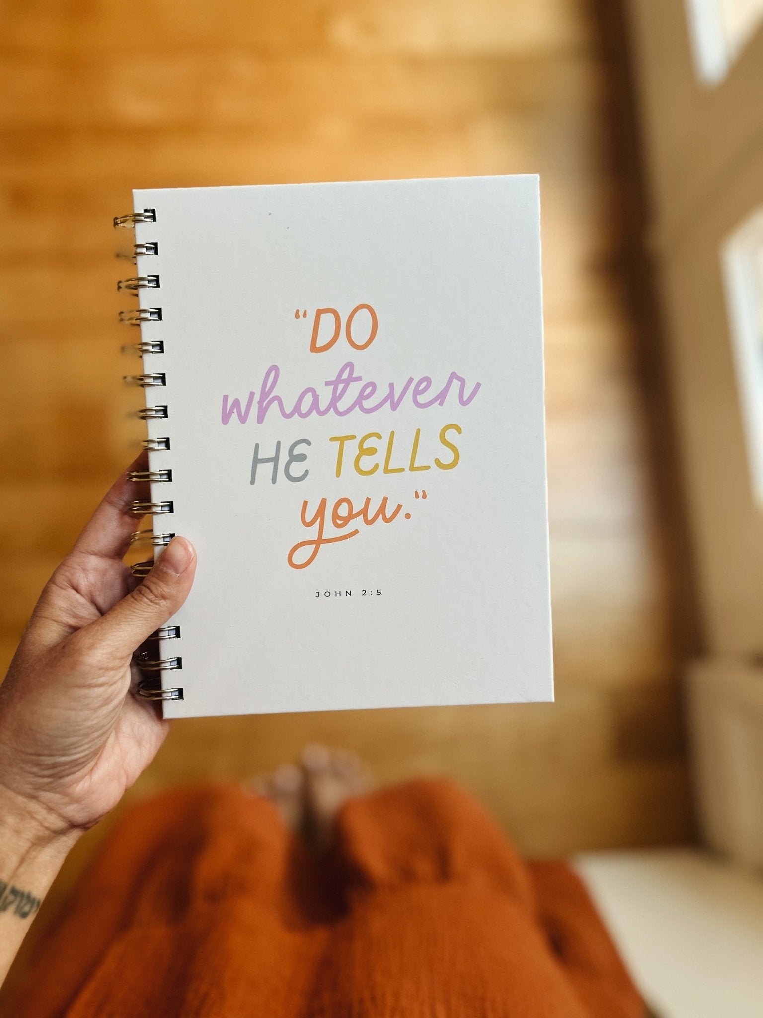 Spiral Bound Prayer Journal // Mary "Do whatever He tells you"