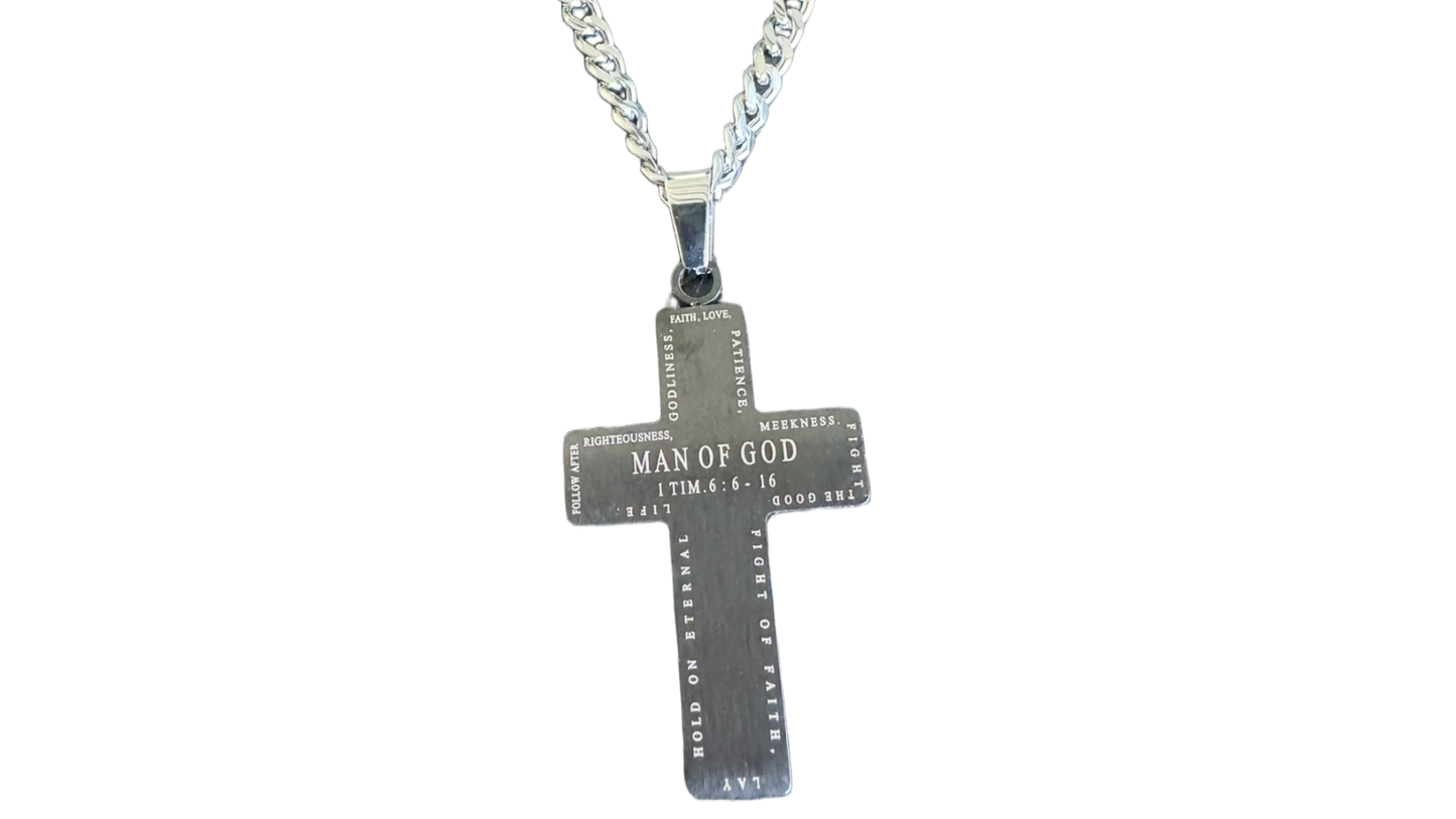 Black Thorn Cross Necklace
