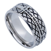 Silver Diamond Back Cross Ring