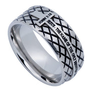Silver Diamond Back Cross Ring