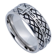 Silver Diamond Back Cross Ring