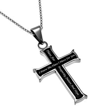 Black Mini Cross Necklace
