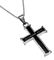 Black Mini Cross Necklace