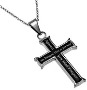 Black Mini Cross Necklace