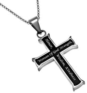 Black Mini Cross Necklace